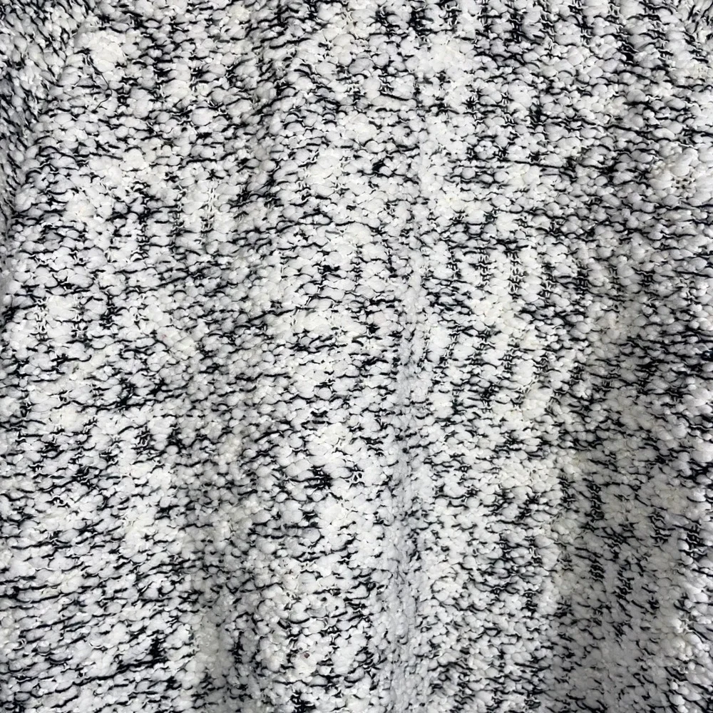 ASTR Marled Knit Sweater Women's M Black White Lace Back‎ Long Sleeve Pullover